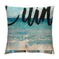 thumbnail image 1 of Summer Outdoor Pillow Covers Set of , Texts Starfish Decorative Waterproof Throw Pillow Case,Retro Blue Wood Plank Cushion Pillowcases for Couch Garden Patio Beach,, 1 of 5