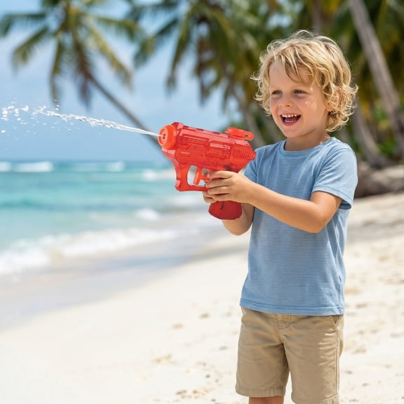 Summer Outdoor Play Gear, Water Gun, Mini Squirt Gun, Outdoor Water Fun, Vivid Red Handheld Water Toys Sized 4.72X3.93X1.18 In, Suited for Beach Days, Group River Drifting Trips,