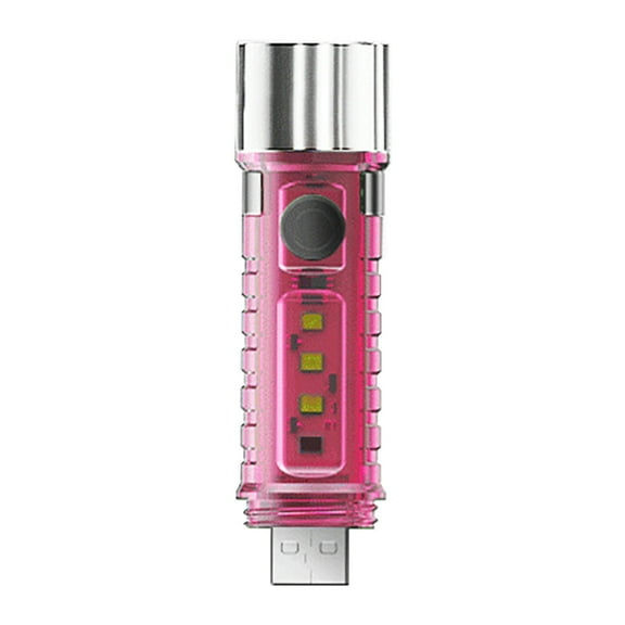 Kyusrd Portable Small Flashlight Magnetic Suction Floodlight Side Light Keychain Light Multi Light Source ECD Charging Flashlight