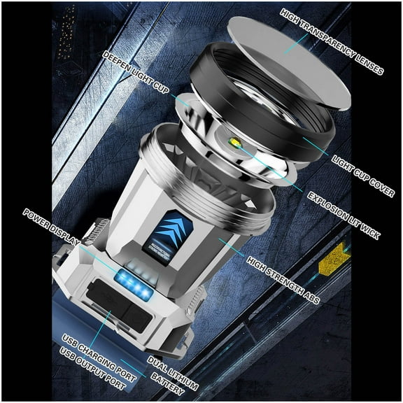 Kyusrd Super Bright Rechargeable High Power Headlamp, Outdoor Camping, Fishing, Lithium Battery, Head Mounted Flashlight