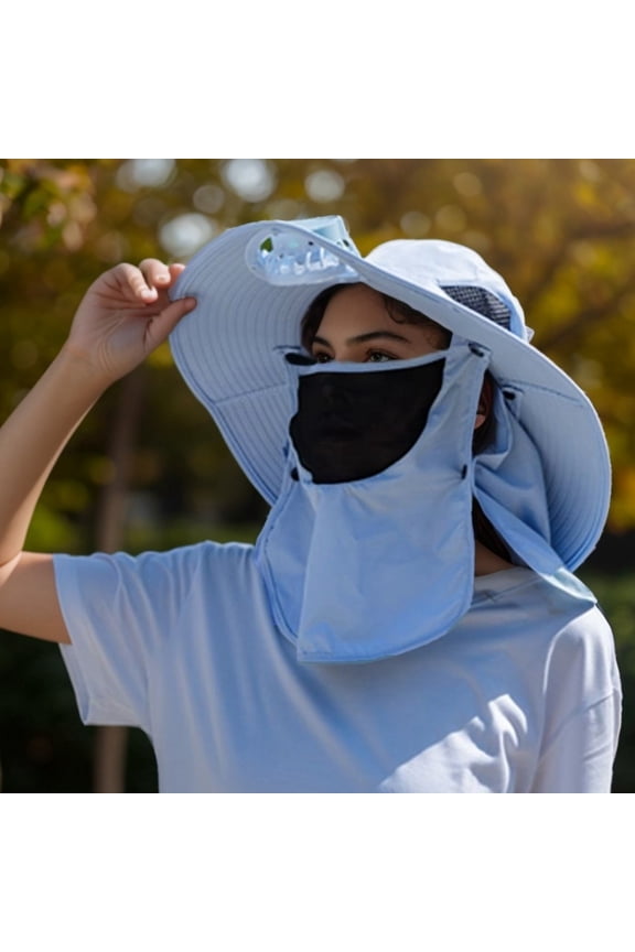 Summer Outdoor Sun Hats With Ventilated Fan And Drawstring For Leisure Activities Running Caps for Women Hats Fashion Large Hat for Women Overhead Visor Beach Visor Hats for Women Trendy Fedora Hats