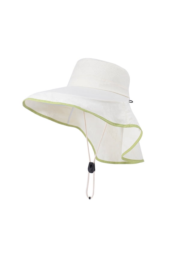 Summer Outdoor Sunshade Hats For Men And Women Mountaineering And Fishing Sunscreen Hats Large Brim Shawl Neck Protectors Quick Drying Bucket Hats Bucket Hat With Writing Outdoor Hat Coneflower Black