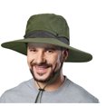 thumbnail image 1 of Summer Outdoor UV Protection Sun Hats Unisex Caps Wide Brim Removable Crown Mesh Net Adjustable Drawstring, 1 of 7