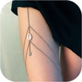 thumbnail image 1 of Summer Outfits Body Chain Jewelry for Women Boho Thigh Chain Leg Chain Jewelry Rhinestone Thigh Harness Stretch Body Jewelry for Nightclub Beach, 1 of 7