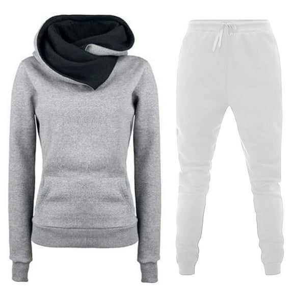 Summer Outfits for Women Clearance AKAFMK Two Piece Sets for Women,Workout Sets for Women,Women's Fashion Fall Winter Outfits Sports Tracksuits Long Sleeve Pullover Hoodies Pants Suit