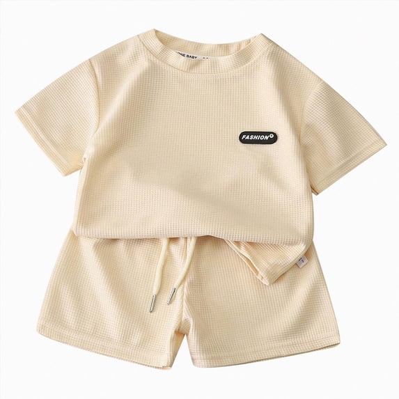 Summer Outfits for Boys,Sets for Little Boys Airplane Print Short Sleeve T-Shirt and Shorts Set Cute Pattern Printed Outfits