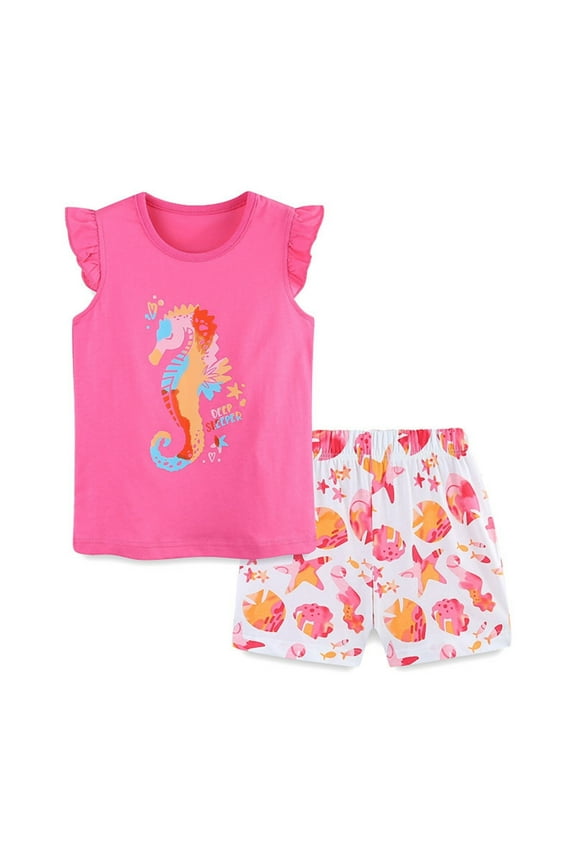 Summer Outfits for Girls Size 6 Sleeveless T Shirt and Shorts Loungewear Beach Vacation Clothes Easter Mama Party Days Vacation T Shirt and Shorts