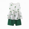 thumbnail image 1 of Summer Outfits for Toddler Boys and Girls Cotton Tank Top and Shorts 2 Piece Outfit,Soft Green 4-5 Years, 1 of 4