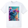 thumbnail image 1 of Summer Oversize CatSweatshirt Soft Large T Shirts For Women Loose Brown, 1 of 5