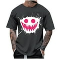thumbnail image 1 of Summer Oversize Men’s Smiling face Graphic T Shirts Streetwear Hip Hop Hipster Crewneck Short Sleeve Tee, 1 of 3