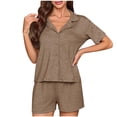 thumbnail image 1 of Summer Pajamas For Women Set Sevevn Womens Pajamas Set Short Sleeve Sleepwear Button Down Top and Shorts Loungewear 2 Piece Pjs Set S-XL, 1 of 7