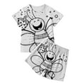 thumbnail image 1 of Summer Pajamas Girls Boys Bee Day Nightwear Outfit Cute Insect Clothes Sleepwear 2pcs Pulloverr Colorable DIY Sleepwear Set 9-10 Years #White, 1 of 5