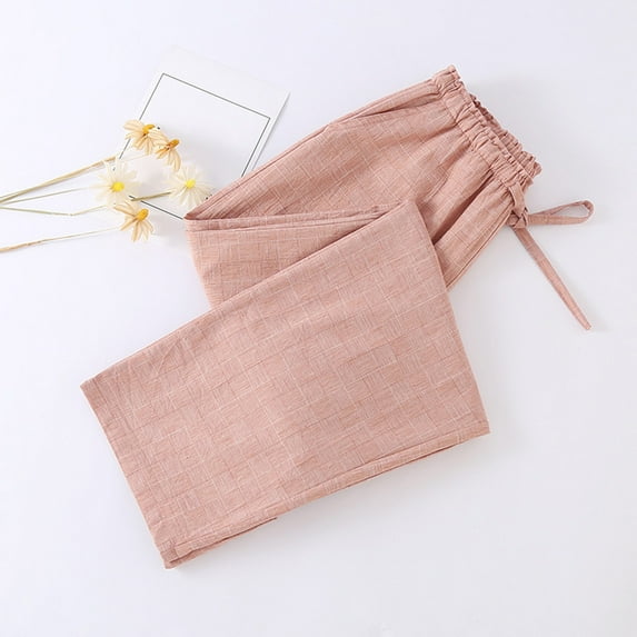 Summer Pajamas for Women Oversized Solid Color Lightweight Pajama Pants Summer Loose Fit Loose Sleepwear Womens Summer Pajamas