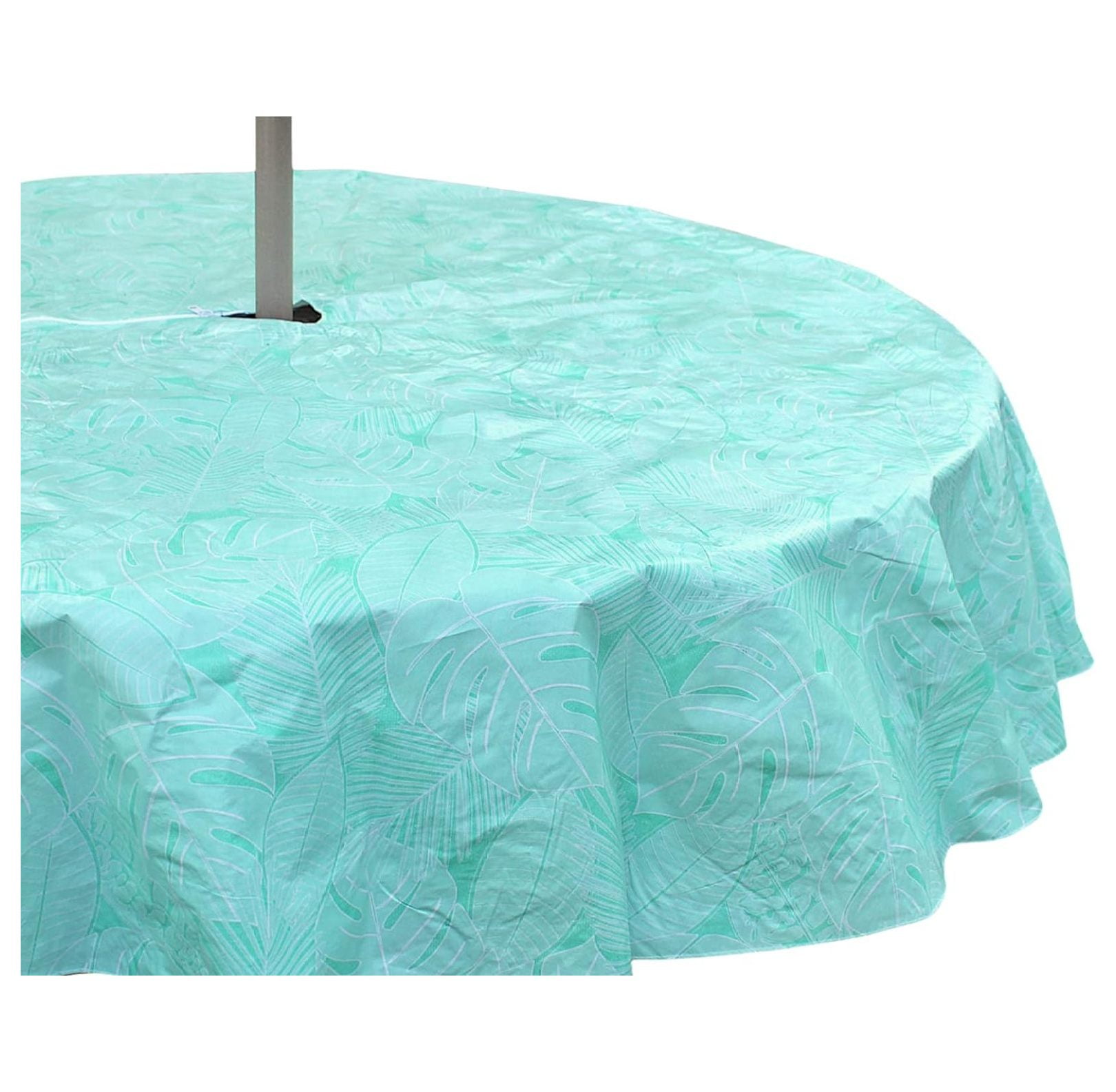 Summer Palm Leaf Sketch Umbrella Vinyl Tablecloths Patio Table Cover