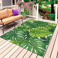 thumbnail image 1 of Summer Palm Leaves Outdoor Rug 4x6 Ft, Non Slip Washable Area Rug, Tropical Green Botanical Patio Rugs Carpet Runner, Large Floor Mat for Indoor/Outdoor Deck Porch Camping, 1 of 8