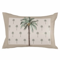 Summer Palm Tree Throw Pillow Cover 20 x 30 Inch Decorative Pillow Cover Farmhouse Green Tropical Plants Lumbar Pillowcase Seasonal Rectangle Cushion Case for Couch Sofa Bed Living Room