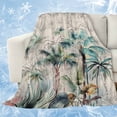 thumbnail image 1 of Summer Palm Trees Cooling Blanket,Lightweight Breathable Summer Throw Blanket with Double Sided Cold Effect,Vintage Botanical Tropical Leaves Picnic Blankets Bed Sheet for Hot Sleepers 50"x60", 1 of 8