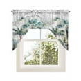 thumbnail image 1 of Summer Palm Trees Kitchen Swag Valance for Window, Rod Pocket Short Kitchen Curtains&nbsp;36 Inch Length, Botanical Tropical Leaves Swag Topper Small Window Treatment for Cafe Bathroom Bedroom, 1 of 6