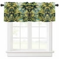 thumbnail image 1 of Summer Palm Trees Valances for Windows Farmhouse Kitchen Curtains Valances Rod Pocket Valance Curtains for Kitchen Windows Watercolor Green Nature Forest Window Valances for Bathroom Bedroom 42"x18", 1 of 6