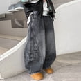 thumbnail image 1 of Summer Pants Lightweight Athletic with Pockets Boys Pants for Boys Outdoor Youth Spring Fashion 2026 (Grey,5-6 Years), 1 of 3