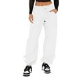 thumbnail image 1 of Summer Pants for Women 2023 European And Women's Relaxed Tie Pocket Straight Leg Casual Pants Tan Work Suit plus Size Workout Pant Long Suit for Women Casual Cat Mom Yoga Wide Legged Soft White 2XL, 1 of 4