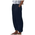 thumbnail image 1 of Summer Pants for Women Casual Womens Pants up for Women Trousers Womens Tan Baggy Fresh Produce Skirts Ladies Plaid Work High Waist Dress with Fringes Lightweight Dark Blue M, 1 of 6