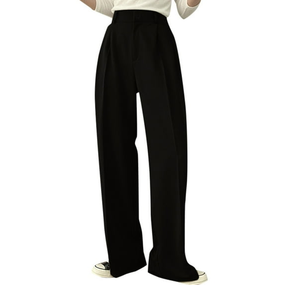 Summer Pants for Women Casual Work Clothes Checke Work Pants High Waist Casual for Women Running Training Gear Womens Stretchy Long Business Attire Black L