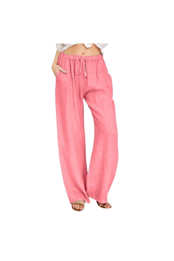 Summer Pants Women Convertible Pants Casual Womens plus Size Casual And Track plus Size for Women Petite Fashions Ladies Sweat Business for High Waist Loose Watermelon Red XL