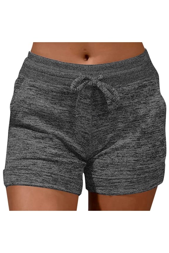 Summer Pants for Women Fashion Casual Solid Sports Pocke Drawstring With Soft Activewear Comfy Loose Yoga Shorts Casual Work Pants for Women Travel Ware Fashions Womens Lined Athletic French GY2 L