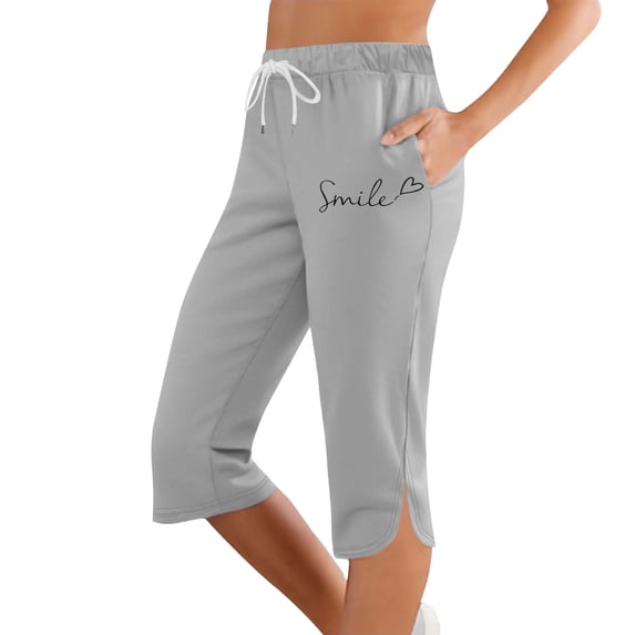 Summer Pants for Women Fashion Comfortable Casual Mid Waist Sport Pants Size Workout Indoor Soccer Jag Dress Pocket Women Casual plus Size Jean Sunflower Pajamas Lounging Grey 2XL