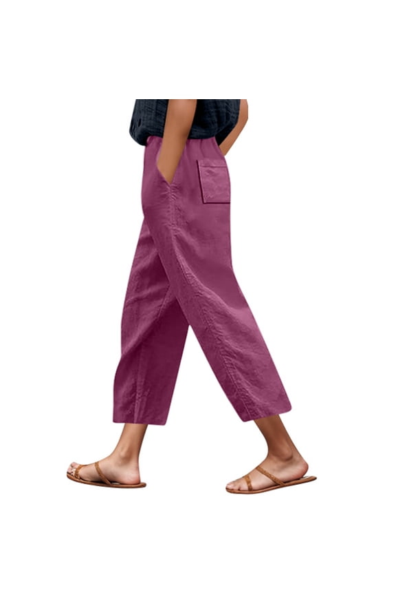 Summer Pants for Women Fit with Wide Leg Summer Pants for Women Corduroy Beach Work Lady Apparel Glitter Leggings Casual Casual Track Pant Wom Hot Pink L