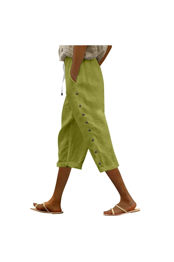 Summer Pants for Women Fitted Dress Pants 70s Women plus Size Beach Fit Track Long Drawstring Beach Cover up Casual Baggy for plus Size 4x Yoga Fit Ladies Track Wo Green S