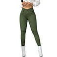 thumbnail image 1 of Summer Pants for Women Ladies Casual Vintage Solid Colour High Waist Skinny Pants Trousers Casual Leggings Womens Pant Suits for Work And Size 14 Cool Leggings Women High Waist Fancy Sweat Green XL, 1 of 4
