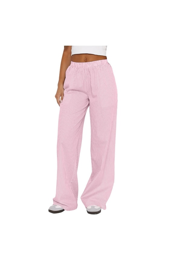 Summer Pants for Women Long Pant Jumpsuits for Women Casual Travel Clothes Designer Wide Leg Pants Running with Pockets plus Size Comfy Pant on Dress Cute Leggings Peg Leg Red S