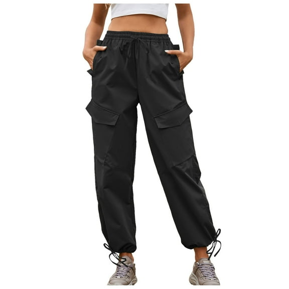 Summer Pants for Women N Street Slacks With Loose Straps And Loose Drawstrings Women Sweat Pants Casual Sweat for Casual Business Running Pack Stretchy Lightweight Womens Black S