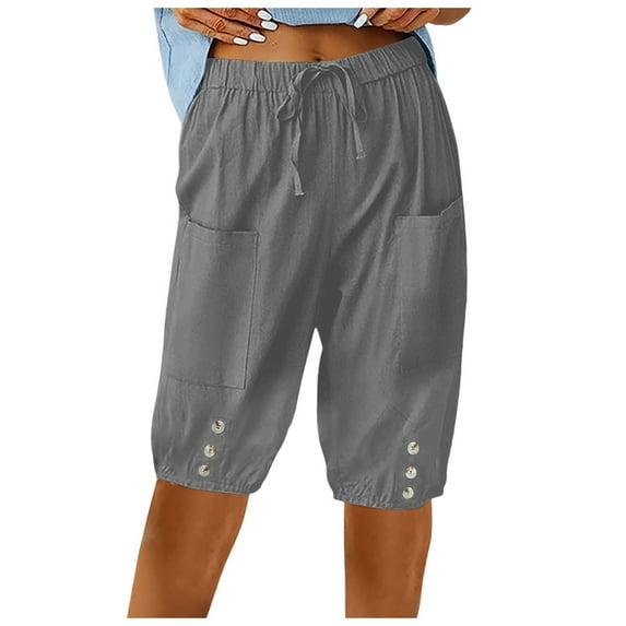 Summer Pants for Women Pants Leggings Women Work Yoga for Winter Outdoor Running Gear plus Size Athletic Pant Casual Sweatpants Casual Pant Metallic Trouser Lady Drawstring Grey L