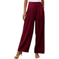 thumbnail image 1 of Summer Pants for Women up Pants for Women Checks Length Flowing High Waist Flare Softball Training Lined Workout High Waist Trouser Clothes Work Fresh RD1 S, 1 of 8