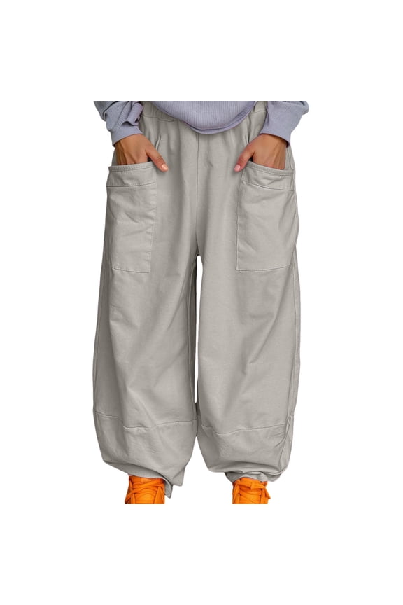 Summer Pants for Women Petite Pants V Shape Leggings Separates for Women Denim Silk Hiking Drawstring Yoga Medium Casual Elastic Waist Stretchy Grey L