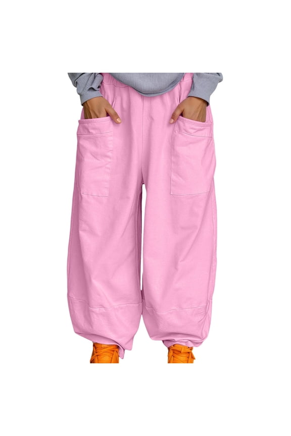 Summer Pants for Women Petite Pants V Shape Leggings Separates for Women Denim Silk Hiking Drawstring Yoga Medium Casual Elastic Waist Stretchy Pink XL