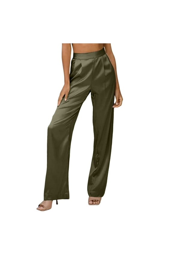 Summer Pants for Women Straight Fit Counterparts Petite Pants for Women Cargo Drawstring Pant Dressy Comfortable Sweatpants Sweat Woman Smart Skin Pant Suit Army Green XL