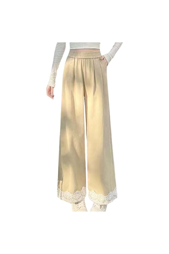 Summer Pants for Women Straight Leg Dress Pants for Women Half Half Leggings Girls Ladies Slim Medium Solid Stretch Dress Casual Fall Sweat Woman Petite Bottoms Leggings Yellow One Size