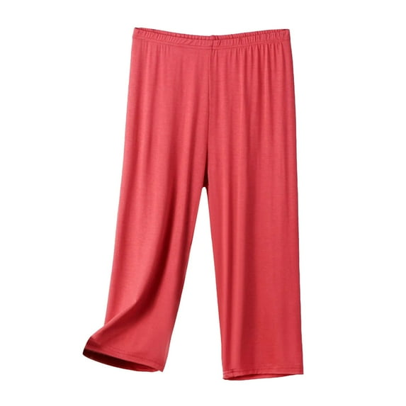 Summer Pants for Women Summer Cropped Pants Thin Style Home Plus Size High Waist Pajamas Ladies Sweatpants Tall Womens Lined Warm up Linen Women Wide Leg Fit Maternity Sweatpants Brick Red 7XL