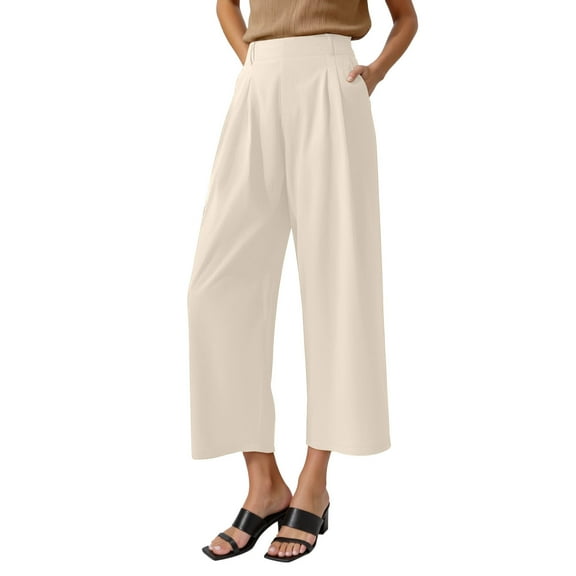 Summer Pants for Women Sweat Pants Woman Women Work Clothes Business Casual Slack Straight Fit Womens Cute Tall Dress Comfy Baggy Pant Dressy High Waist Casual Jumpsuit Beige XL