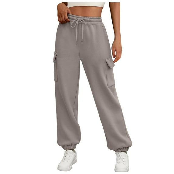 Summer Pants for Women Sweatpants Cargo Lined Baggy Athletic Jogger With Pockets 2024 Casual Trendy Pants Fall Outfits Slim Fit for Women Work Sequin Casual Tied Sweat Rave Khaki 3XL