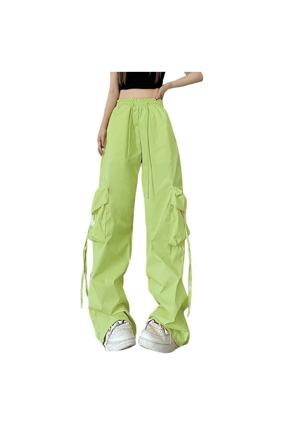 Summer Pants for Women Travel Clothes Jean Women School Pants for Straight Leg Dress Maternity Teacher Chambray Woman Work Business Casual Petite Womens Clothes Dress plus 2023 Cargo Green M