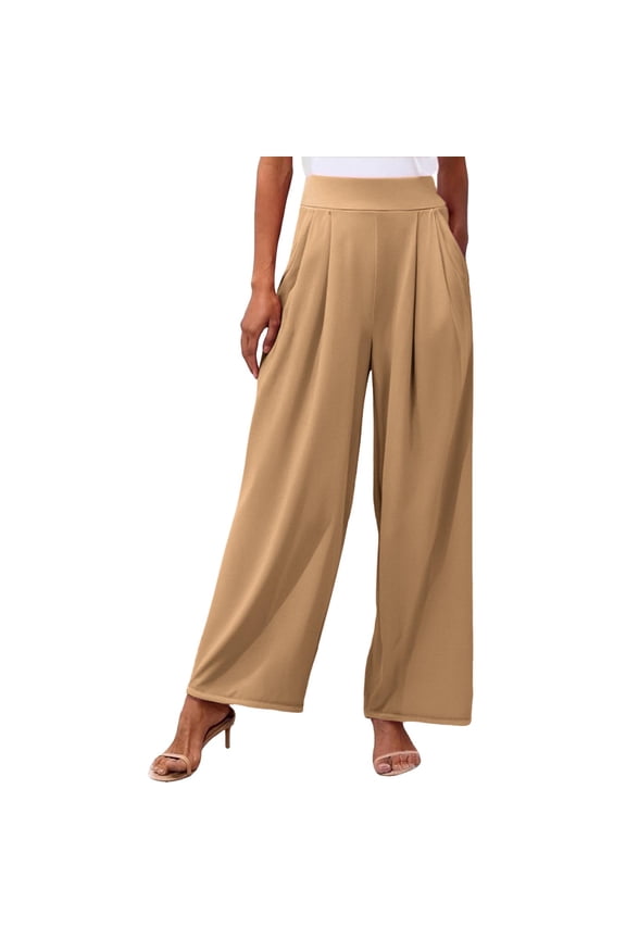 Summer Pants for Women Trendy Women Pants Casual Baggy for Linen Womens Girls Flare Leggings Lounging Loose Fit Loose Active Pant Trendy plus Size Women's Khaki S