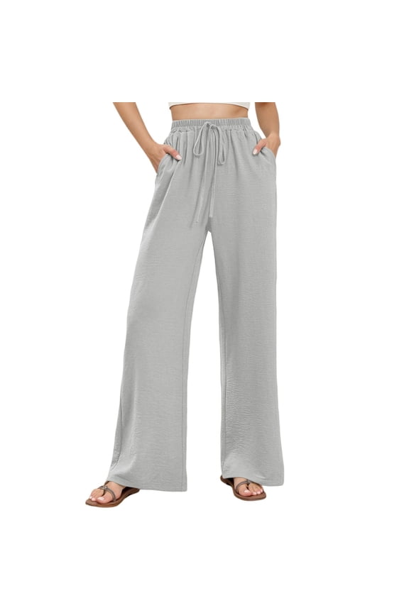 Summer Pants for Women Trousers Suit Tops for Women Work Medium Solid Pants Work Casual Rayon Casual Suits Half Half Leggings Girls Leopard Print Drawstring Interview Grey M