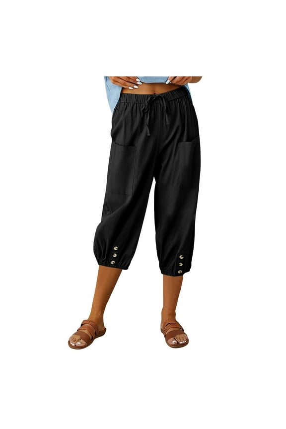 Summer Pants for Women Warmers for Women Petite Pants Jean Pajama Leopard Print Drawstring 2x Pant Running Zipper Oversized Clothes plus Size Denim Canvas Black 2XL