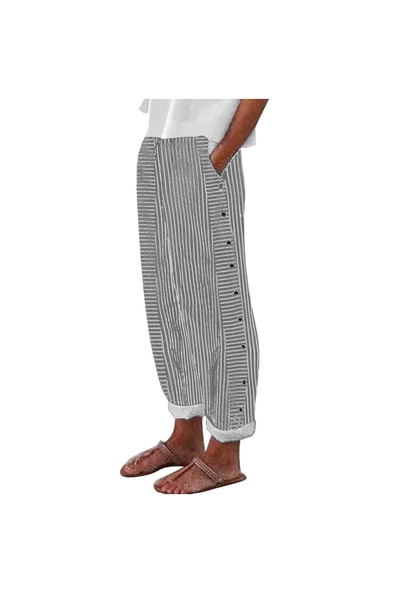 Summer Pants for Women Wide Leg Pants High Waist Patterned Pants Lightweight Loose Fit Casual Colorful Trouser Imitation Jeans Womens Pants Casual & Wide Leg