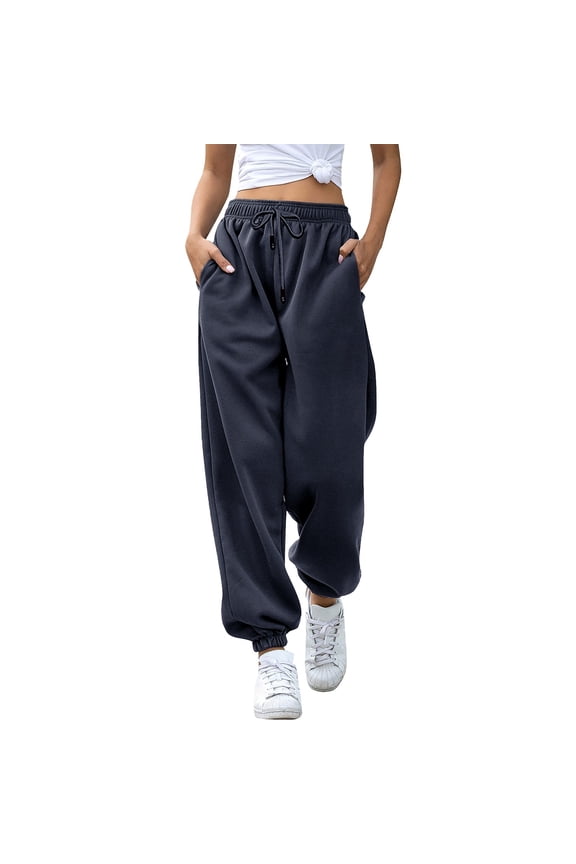 Summer Pants for Women Woman Clothes Womens Clothes plus Size Track Pant Draw String Pants Airship Denim Track Lined Running Linen Pant Womens plus Size Beach Tan Women Sweatpants Navy S